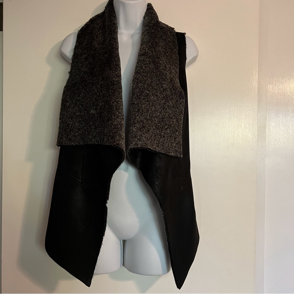 Black Faux Fur Winter Vest